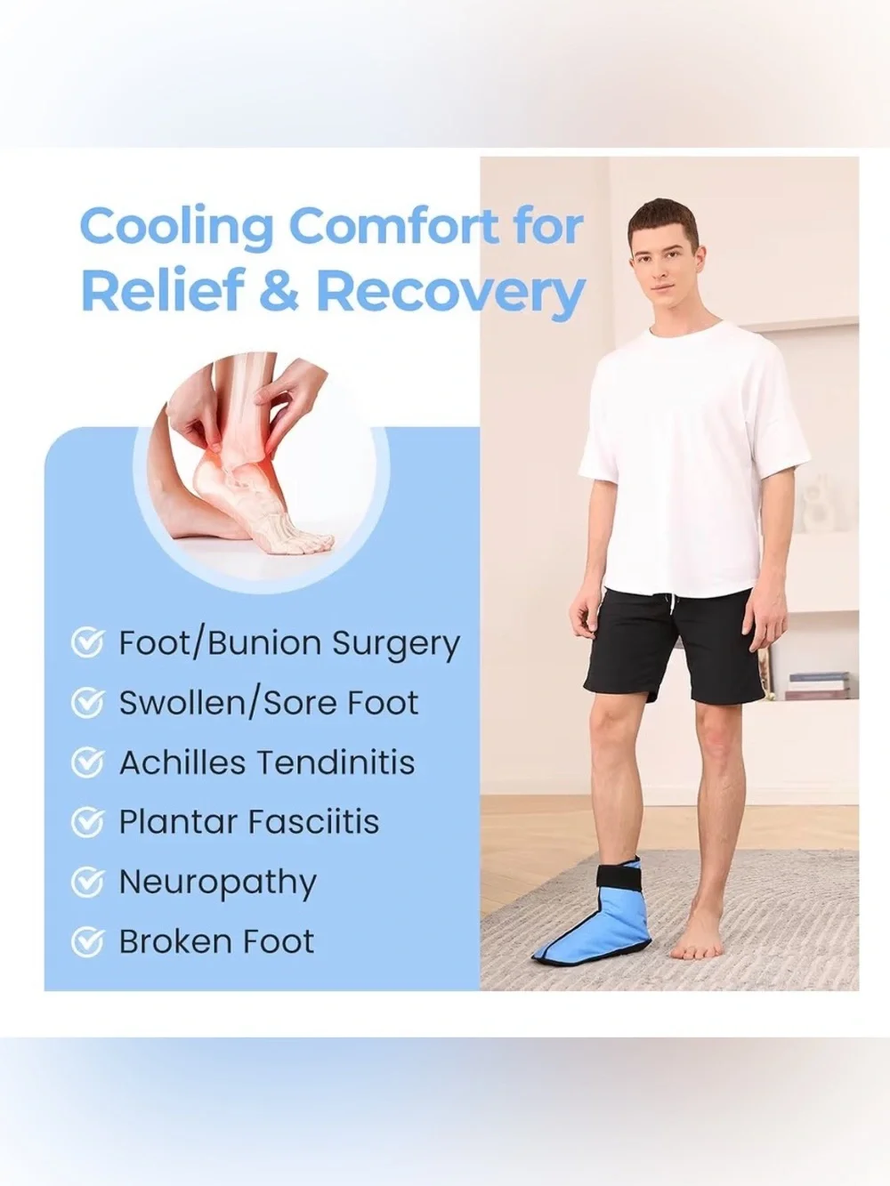 Hot & Cold Therapeutic Foot Ice Pack - Large